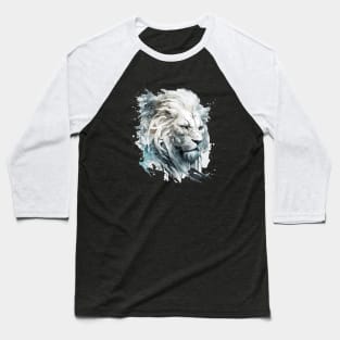 Lion Portrait Animal Painting Wildlife Outdoors Adventure Baseball T-Shirt